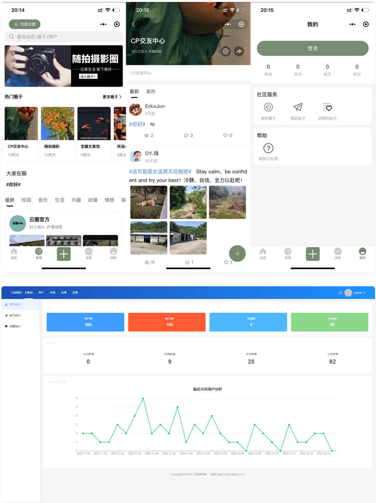 最新版uni-app云喵圈子兴趣社区交友全开源系统小程序源码