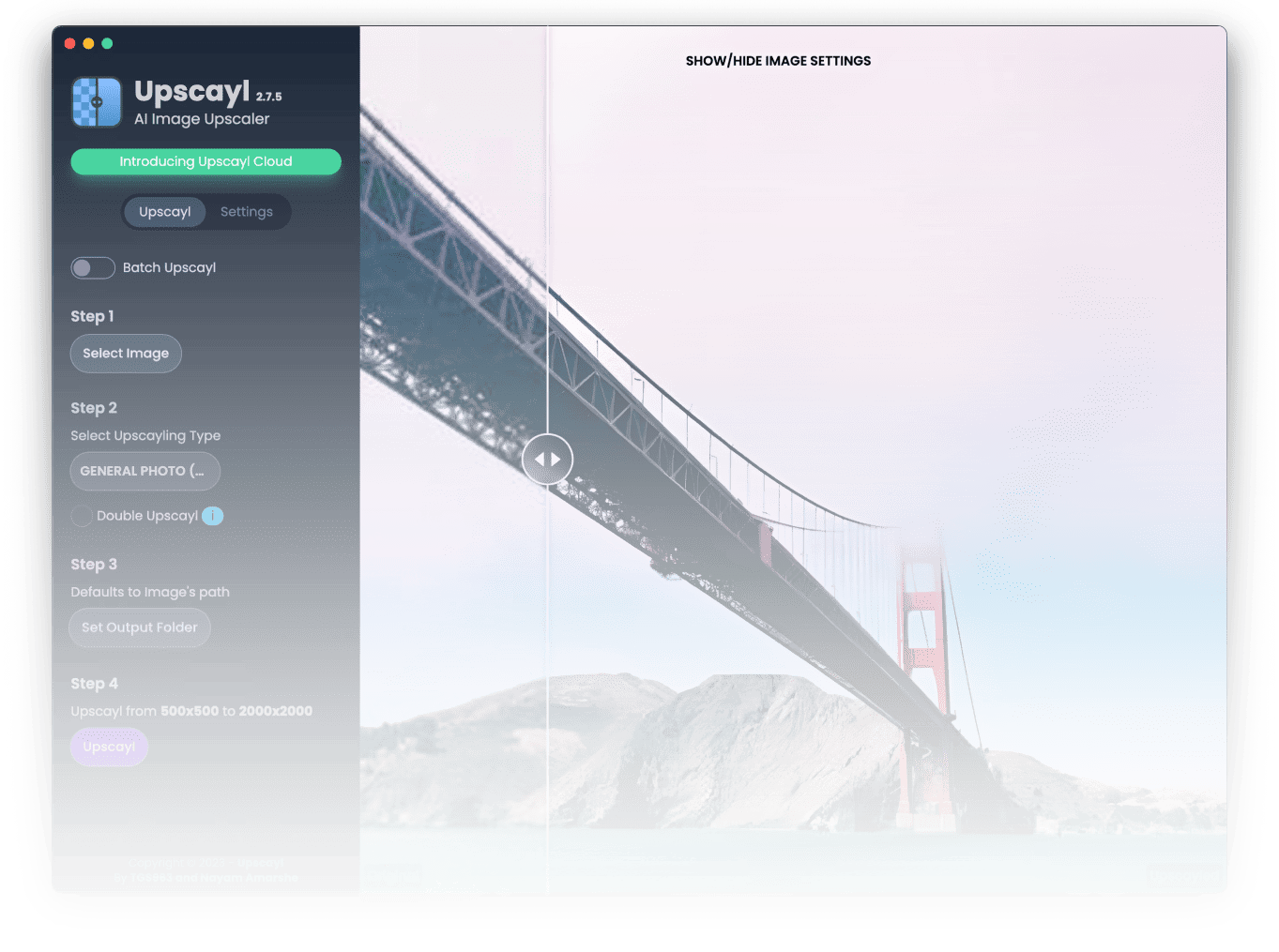 Upscayl - AI画质提升、无损放大图片工具