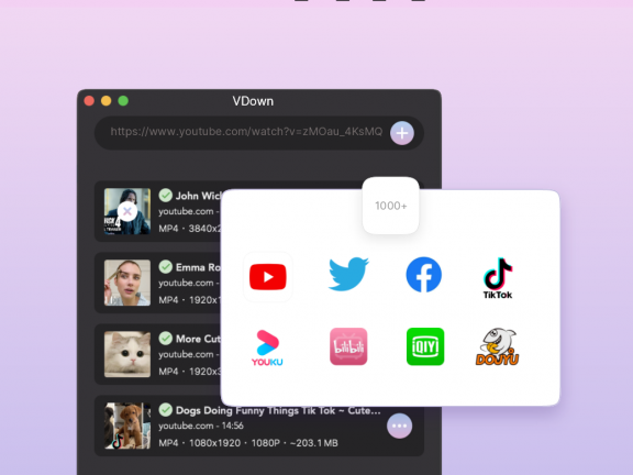 VDown – Mac上最好的免费在线视频下载软件