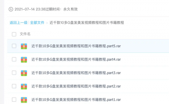 美容美发视频教程和图片书籍教程近千款10多G盘发美发